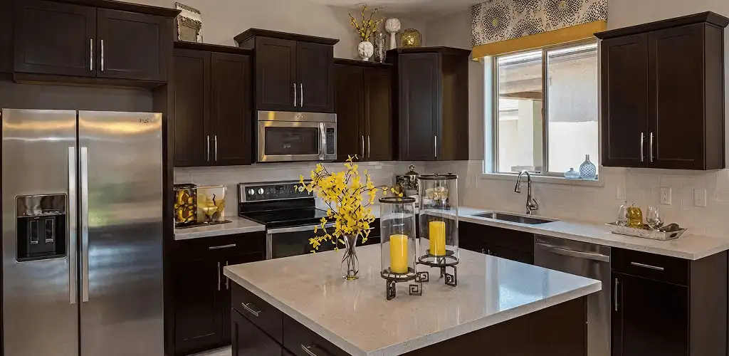 Cabinet painting results with freshly painted kitchen cabinets in Spokane, WA
