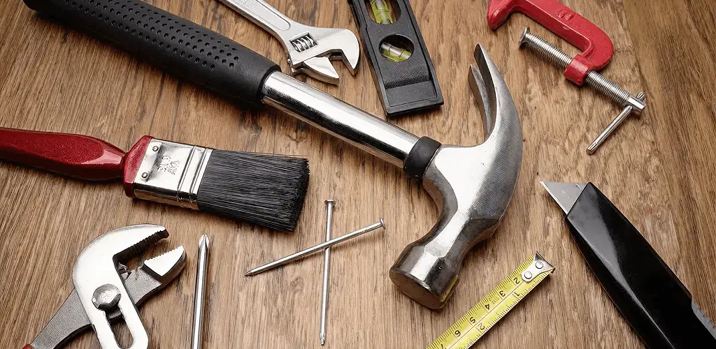 Handyman tools laid out for home repair and maintenance work in Spokane, WA